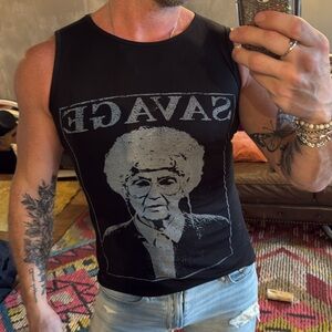Awesome, unique golden girls black tank top featuring Estelle Getty